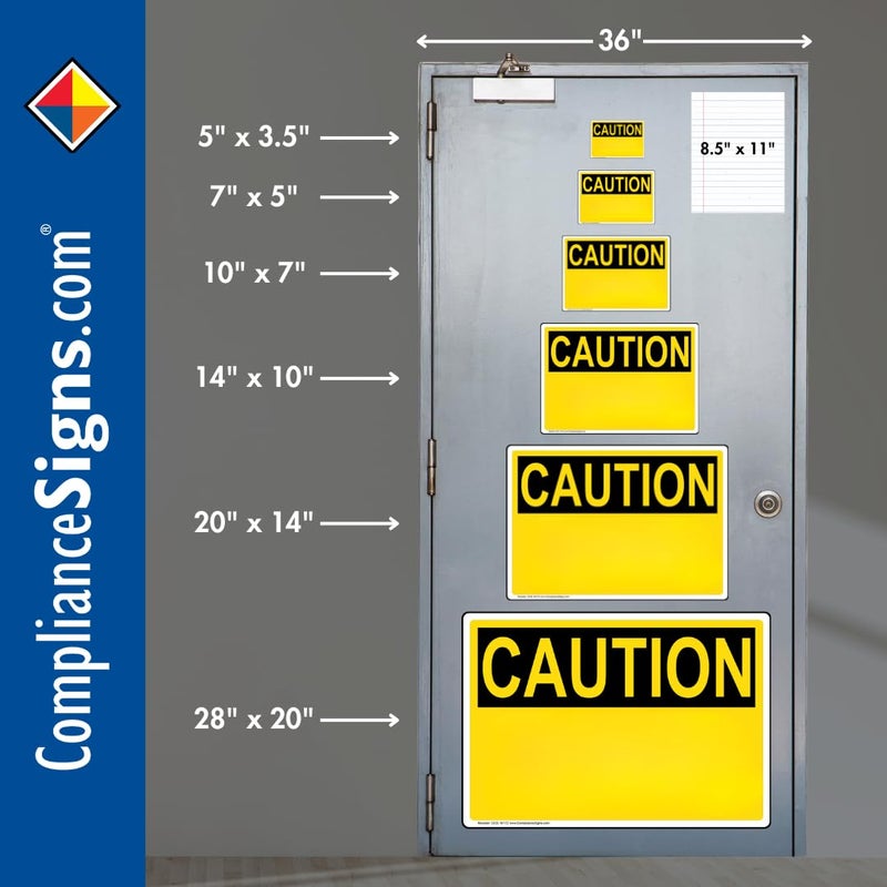 ComplianceSigns.com Warning UV Light Hazard Avoid Looking Directly at Light ANSI Safety Label Decal, 5x3.5 in. Vinyl 4-Pack for Process Hazards - Image 5